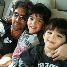 Hrithik Roshan with his son