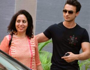Aayush Sharma with his mother