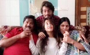 Deepthi Sunaina with her family