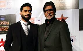 Amitabh Bachchan with his son Abhishek