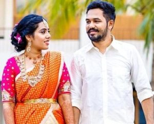 Adhi (Hiphop Tamizha) with his wife