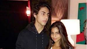 Suhana Khan with her brother Aryan