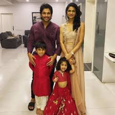 Allu Arjun with his wife & kids
