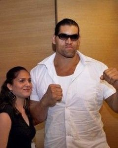The Great Khali with his wife