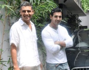 John Abraham with his brother