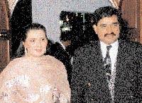 Dawood Ibrahim with his wife Mehjabeen