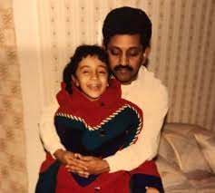 Trisha Krishnan with her father