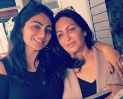 Neeru Bajwa with her mother