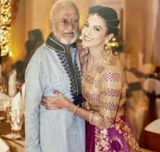 Gauhar Khan with her father