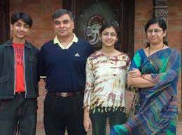 Sriti Jha with her family