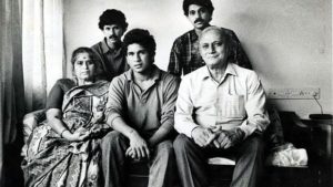 Sachin Tendulkar with his family