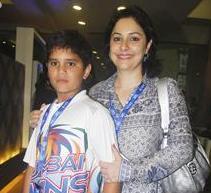 Anjali Tendulkar with her son