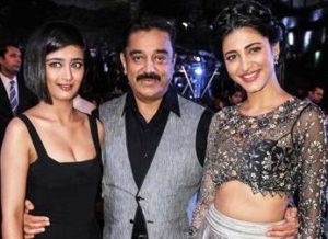 Kamal Haasan with his daughters