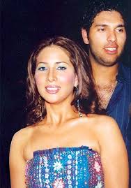 Yuvraj Singh with his ex-girlfriend Kim