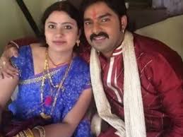 Pawan Singh with his ex-wife Neelam