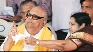 M. Karunanidhi with his wife Rajathi