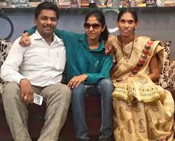 Madhu Priya with her parents