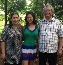Rochelle Rao with her parents