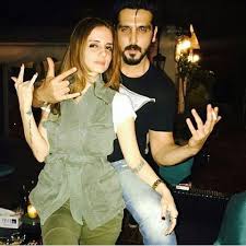 Sussanne Khan with her brother