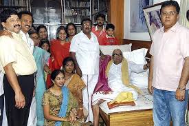 M. Karunanidhi with his family