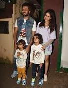 Genelia D’Souza with her husband & children