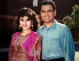 Meenakshi Seshadri with her husband Harish