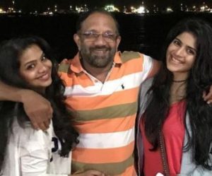 Megha Akash with her father & sister