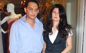 Mohammad Azharuddin with his ex-wife Sangeeta