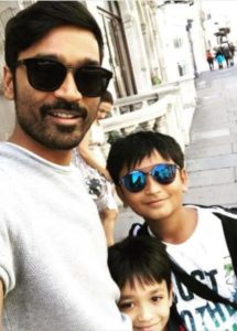 Dhanush with his son