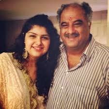 Anshula Kapoor with her father