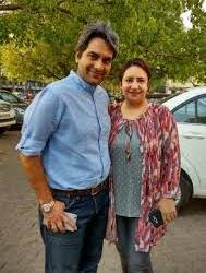 Sudhir Chaudhary with his wife
