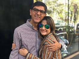 Urvashi Dholakia with her brother