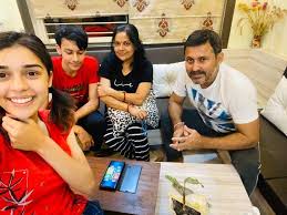 Eisha Singh with her family