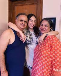 Nitibha Kaul with her parents