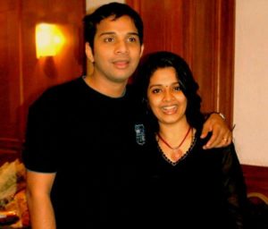 Karthik with his wife