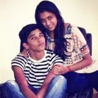 Dhruv Vikram with his sister