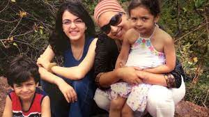 Smriti Irani with her children