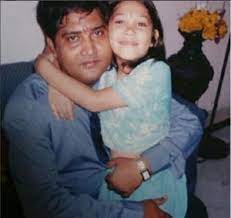 Anushka Mitra with her father