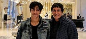 Ahaan Panday with his father