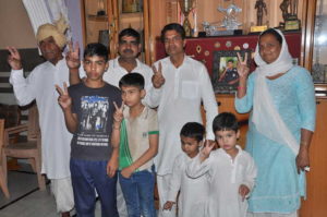 Vikas Krishan Yadav's family