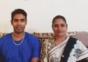 Sharath Kamal with his mother