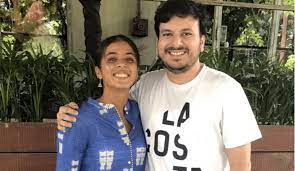 Ankita Raina with her brother