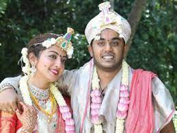 Pranitha Subhash with her husband
