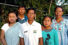 Mary Kom with her family