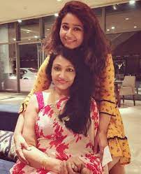 Poonam Bajwa with her mother