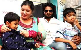 Sudheer Babu with his wife & sons