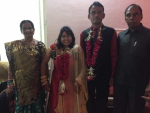 Bhavina Hasmukhbhai Patel with her parents & husband