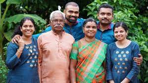 P. R. Sreejesh with his family