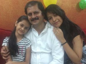 Rohitash Gaud with his daughters