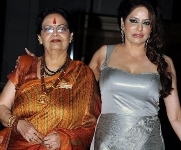 Poonam Jhawer with her mother
